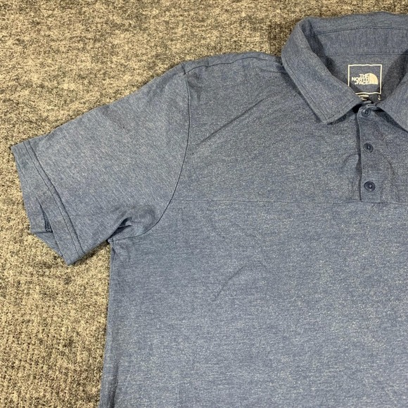 The North Face Polo Mens Large Blue Collared Short Sleeve Embroidered Logo - Picture 8 of 13